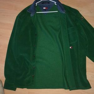 VINTAGE TOMMY HIL AVIATOR DENIM FLEECE JECKET